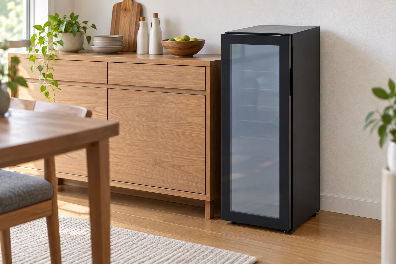山善 ワインクーラー YFWC-60L(24本収納)の設置イメージ